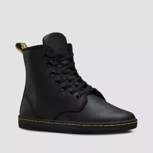 Dr. Martens Shoreditch Boots – Black Greasy Leather – Women’s Size 10